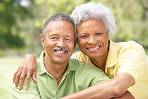 A smiling couple. Links to Ages 60–70 A smiling couple. Links to Ages 60–70